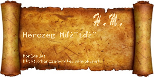 Herczeg Máté névjegykártya
