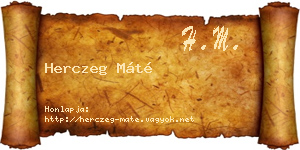 Herczeg Máté névjegykártya